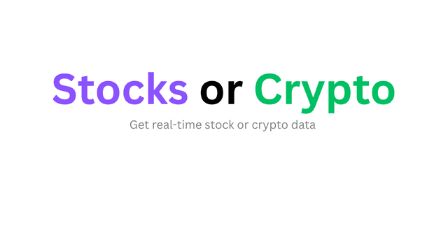 Stock/Crypto API Website